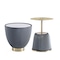 Manhattan Comfort Round End Table 1.0 and End Table 2.0 Set of 2, 18.43 in L, Stainless Steel, Grey 2-AT03-GY - alternate 8